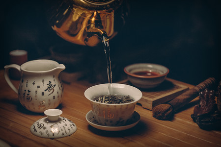 古色古香茶艺泡茶