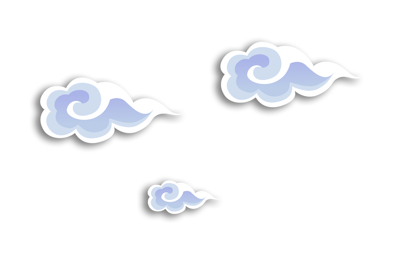 卡通云朵矢量素材免费下载 - 觅知网